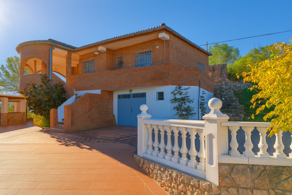 villa mediterránea con escalera elegante